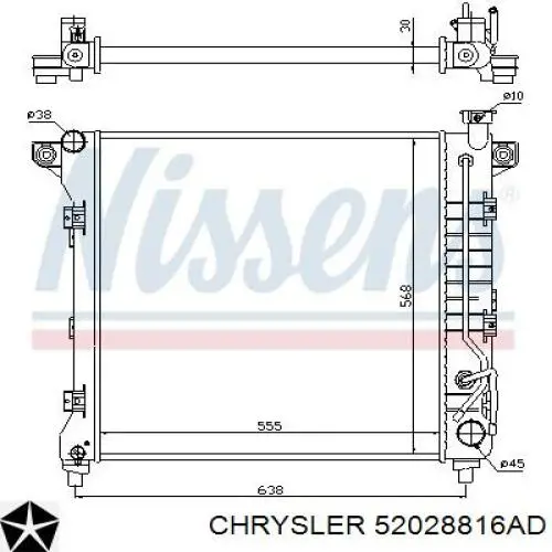 Радиатор 52028816AD Chrysler