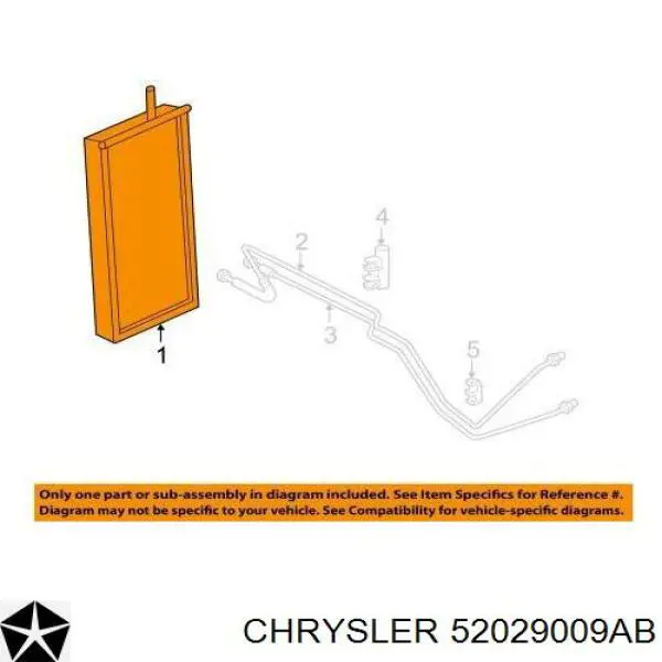 Радиатор охлаждения, АКПП/КПП на Chrysler Aspen 