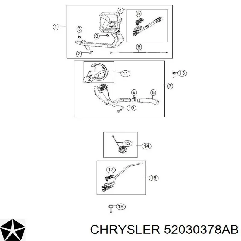 Пробка топливного бака Chrysler 5278633AG цена, от 5.07 USD
