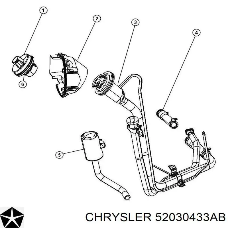 Купить 52030433AB Chrysler Крышка бензобака