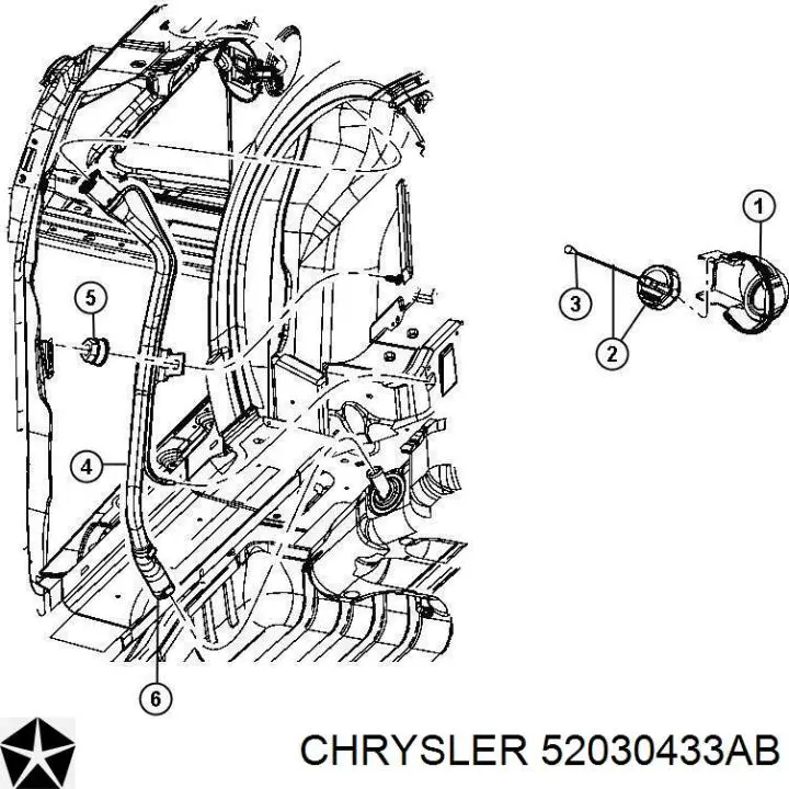 Пробка бензобака Chrysler 52030433AB