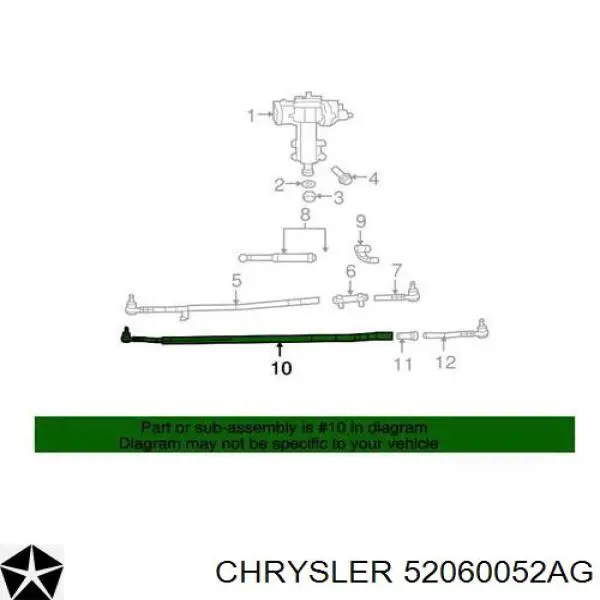 Тяга рулевая в сборе правая 52060052AF Market (OEM)