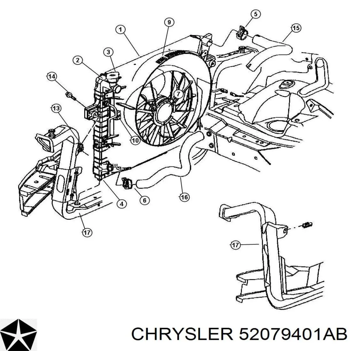 Шланг (патрубок) радиатора охлаждения нижний на Jeep Grand Cherokee LIMITED 