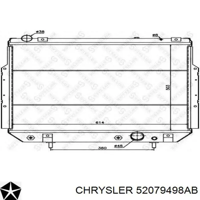 52079498AB Chrysler радиатор
