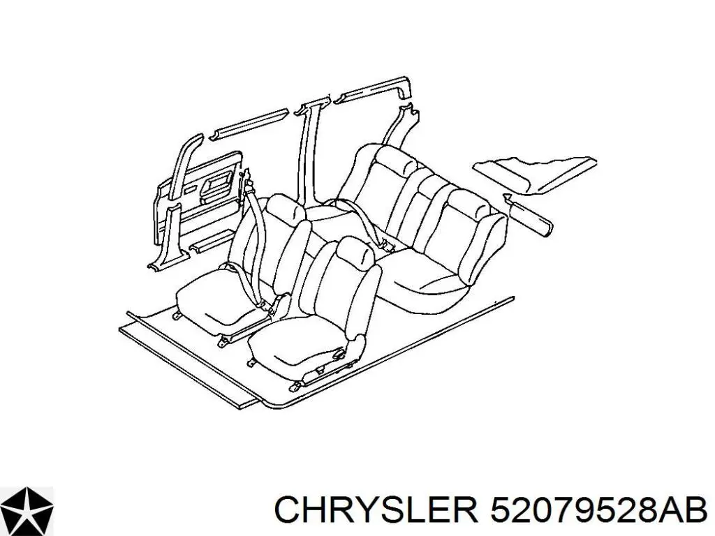 Купить 52079528AB Chrysler Электровентилятор охлаждения в сборе (мотор+крыльчатка)