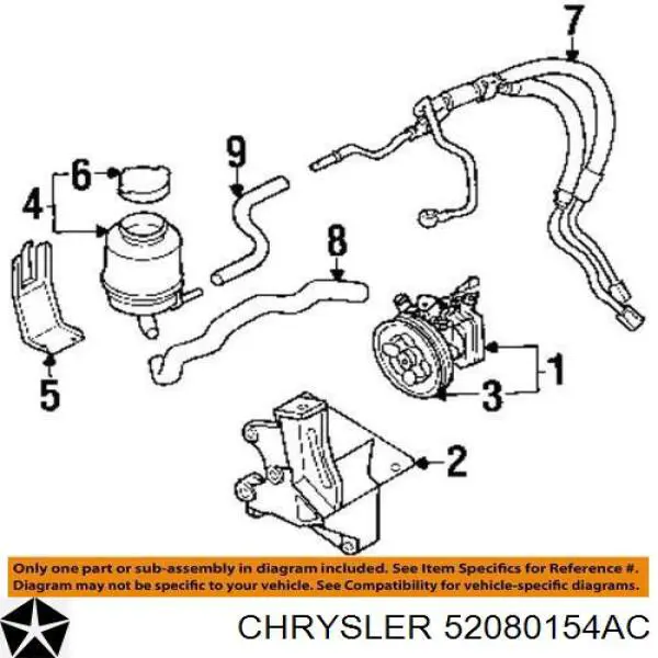  Chrysler 52080154AA цена, от 108.50 USD