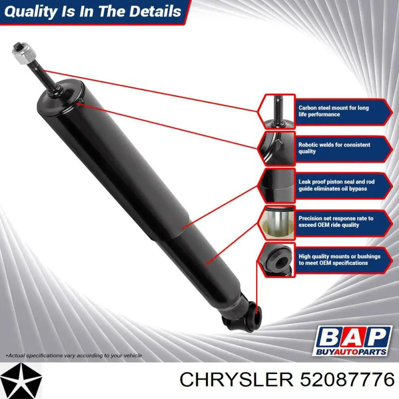 Стойка амортизатора передняя Chrysler 52087776 цена, от 51.65 USD