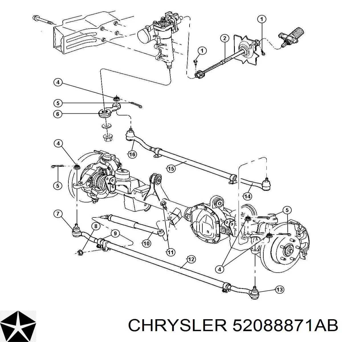 Тяга рулевая центральная передняя Aplus 30789AP цена, от 53.29 USD