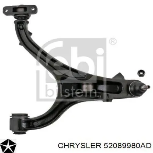 Правый рычаг передней нижней подвески Chrysler 52089980AD цена, от 108.92 USD