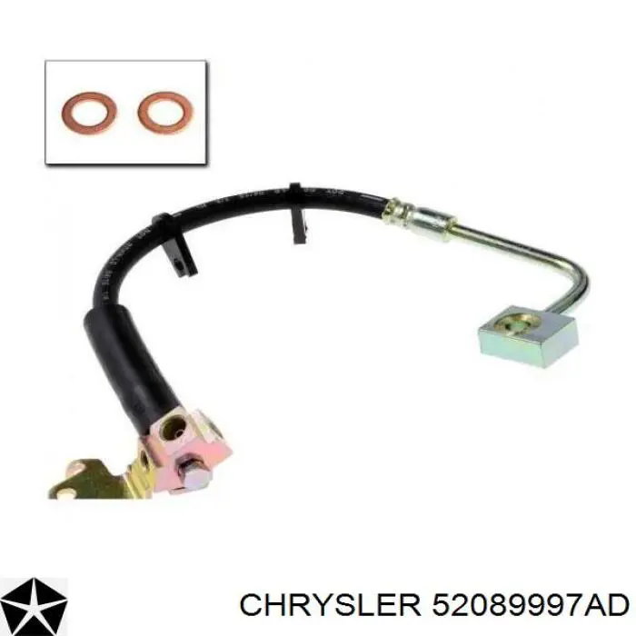 Шланг тормозной задний, левый Chrysler 52089997AD цена, от 29.34 USD
