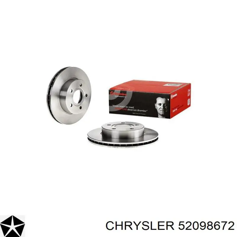 Передние тормозные диски 52098672 Chrysler