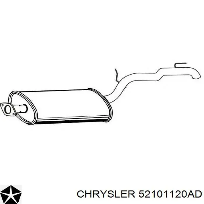  Глушитель задний Jeep Liberty/Cherokee 