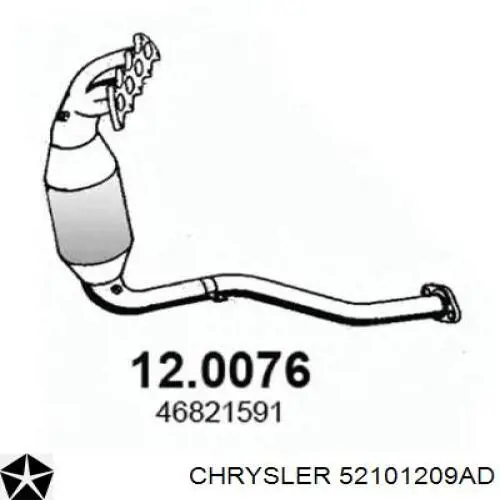 Купить 52101209AD Chrysler Преобразователь отработавших газов