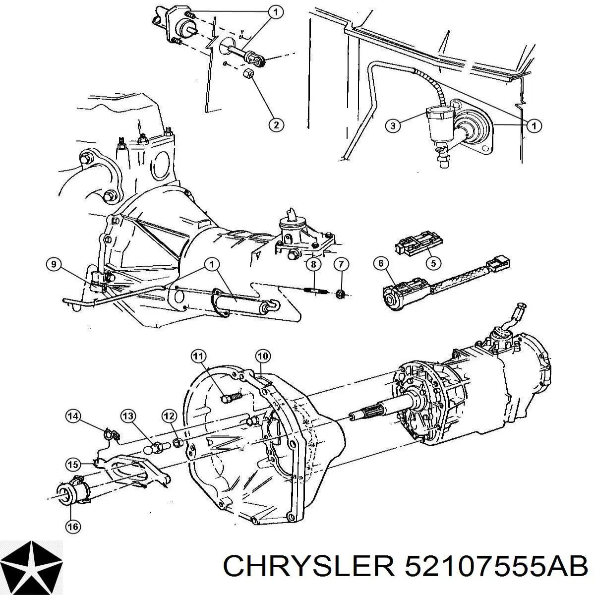 Купить 52107555AB Chrysler Вилка сцепления