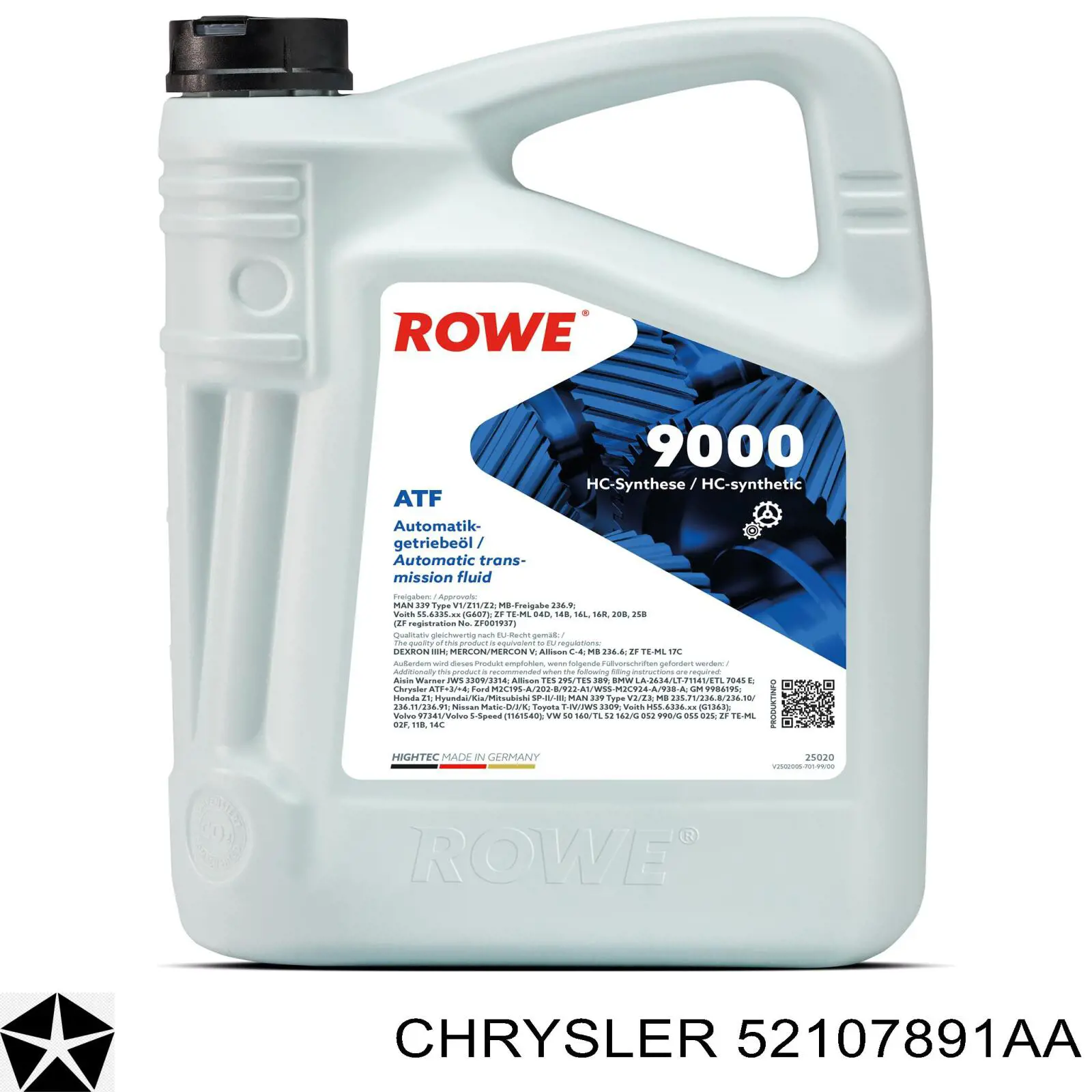 52107891AA Chrysler Масло в коробку передач