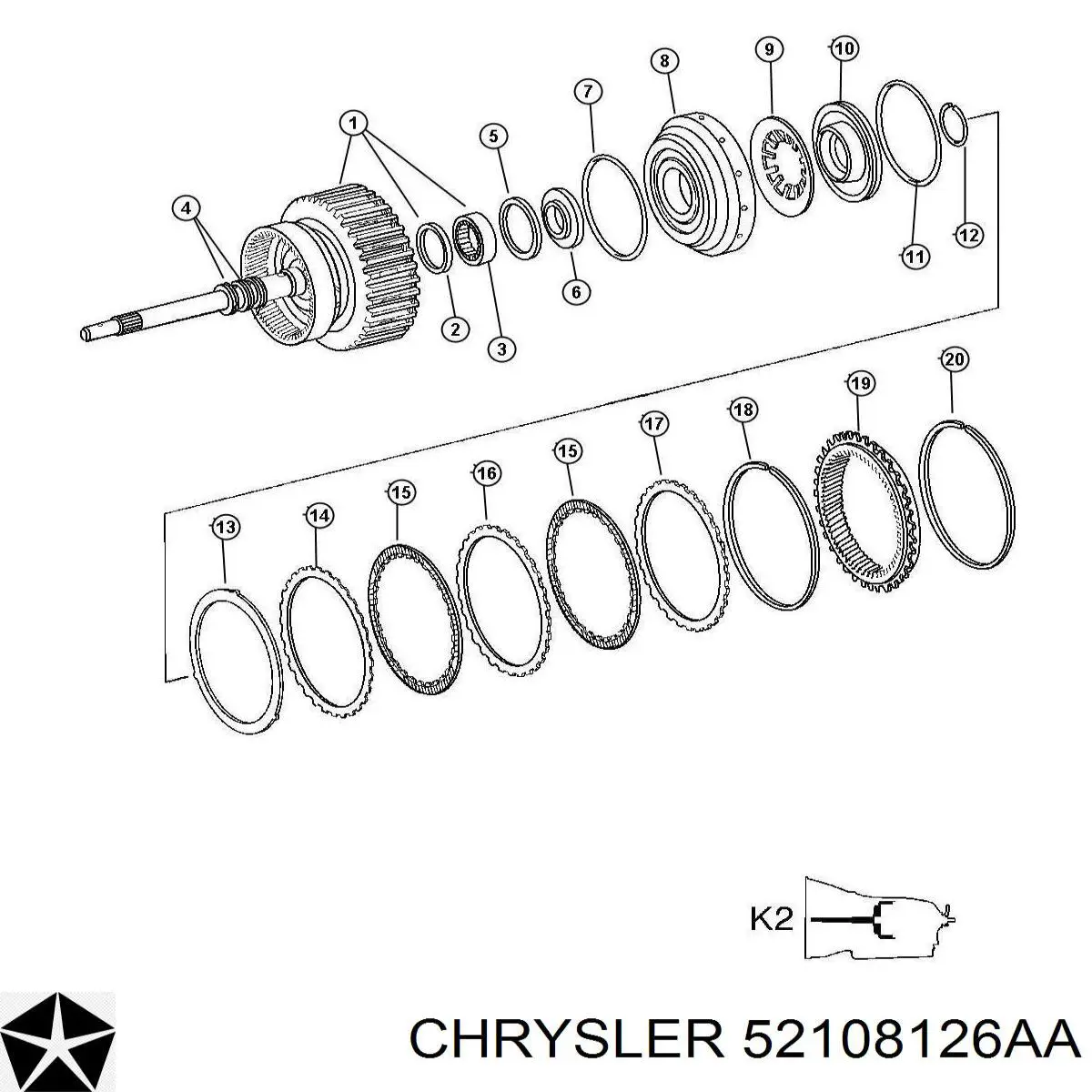 52108126AA Chrysler 