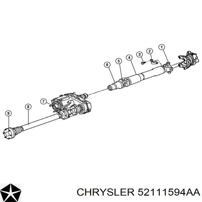 Кардан передний 52111594AA Chrysler