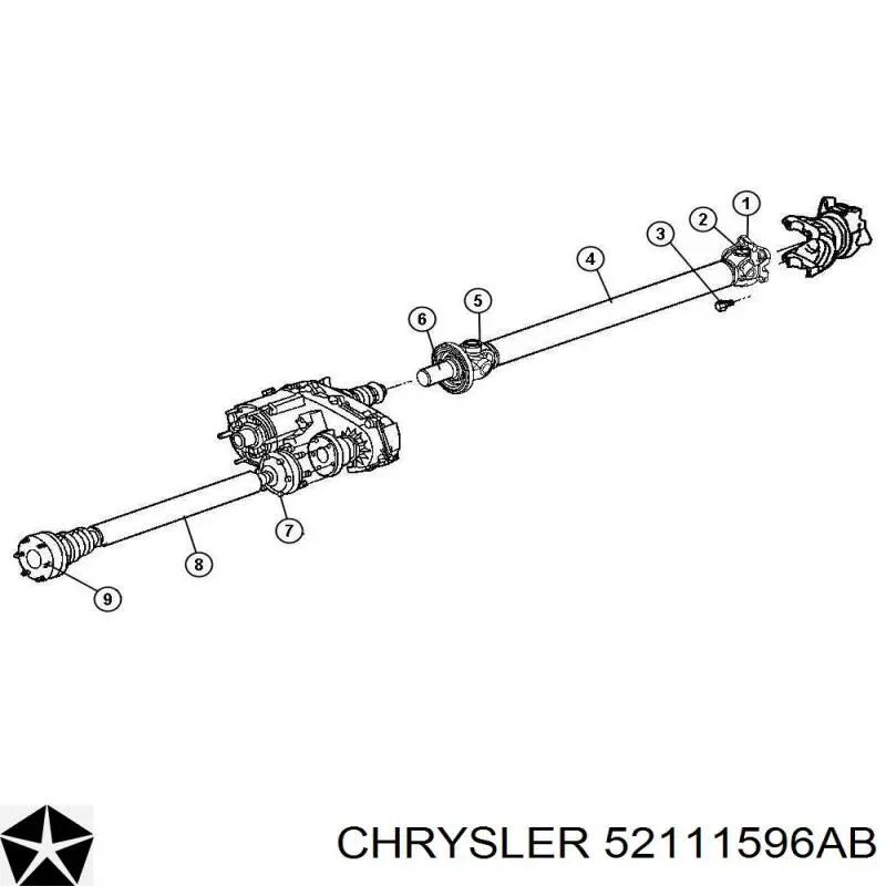 Кардан передний 52111596AB Chrysler