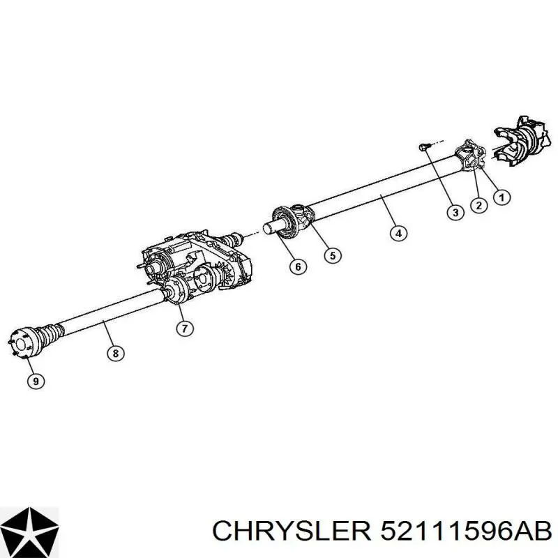 Кардан передний 52111506AB Chrysler