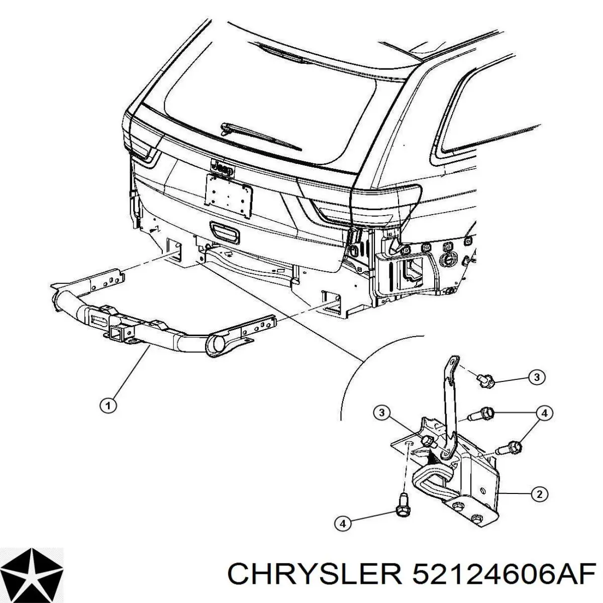 Купить 82214135 Chrysler Шина бампера заднего