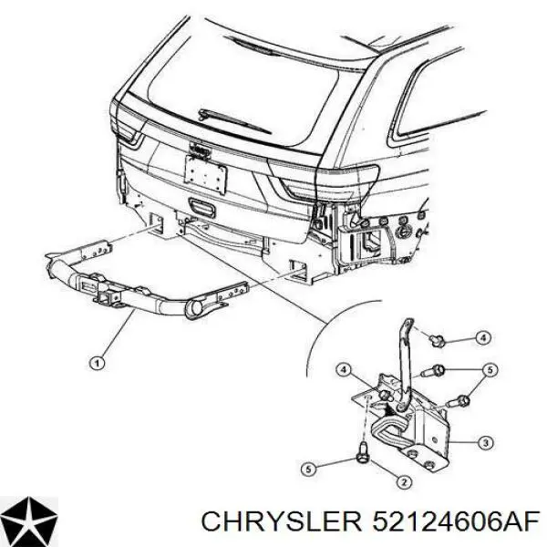 Купить 52124606AF Chrysler Шина бампера заднего