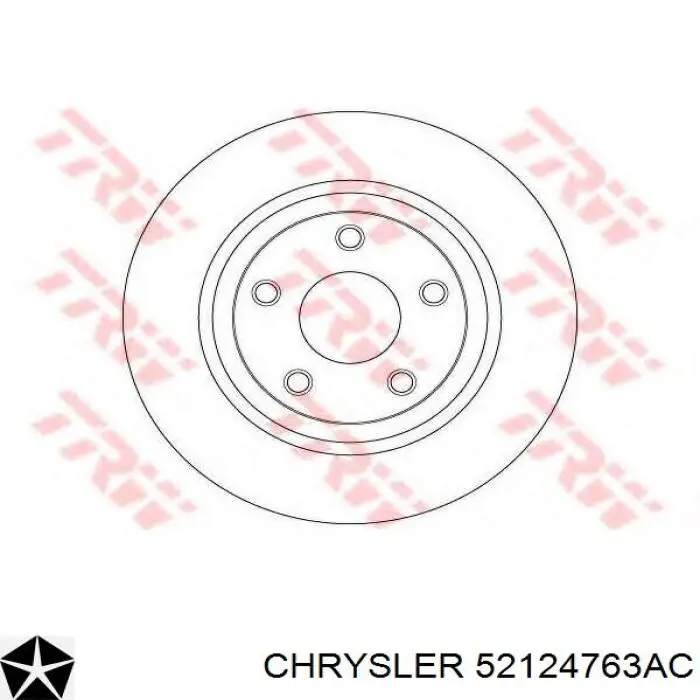 Тормозные диски 52124763AC Chrysler