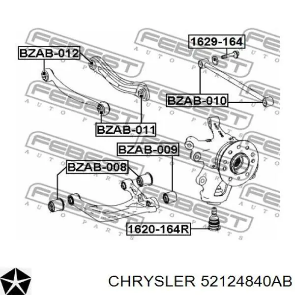 52124840AB Chrysler Диагональный рычаг