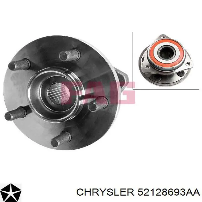 52128693AA Chrysler Ступица колеса передняя