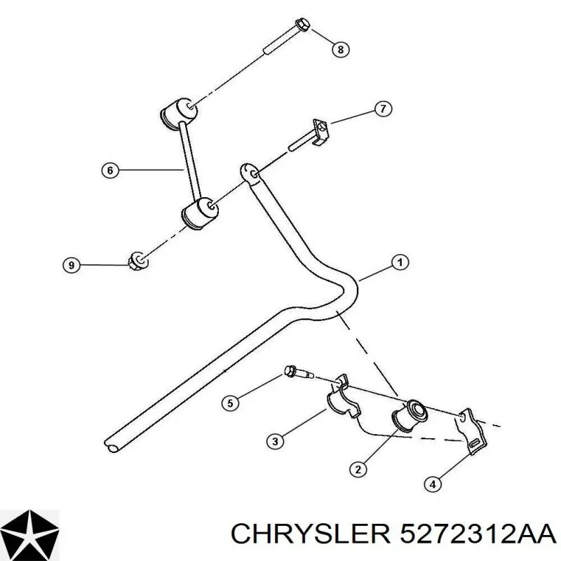 Втулка стабилизатора 5272312AA Chrysler