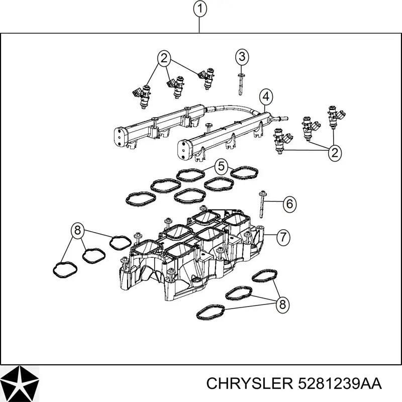 Комплект сцепления (3 части) Chrysler 5281239AA цена, от 89.46 USD