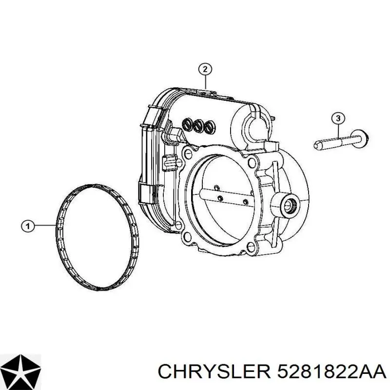 5281822AA Chrysler прокладка дроссельной заслонки