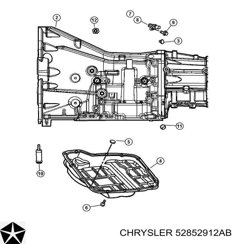 Поддон АКПП Chrysler 52852912AB цена, от 42.38 USD