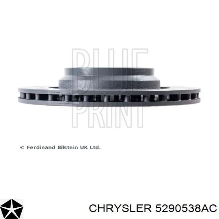 Тормозные диски 5290538AC Chrysler