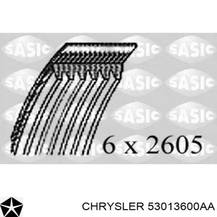 53013600AA Chrysler ремень генератора