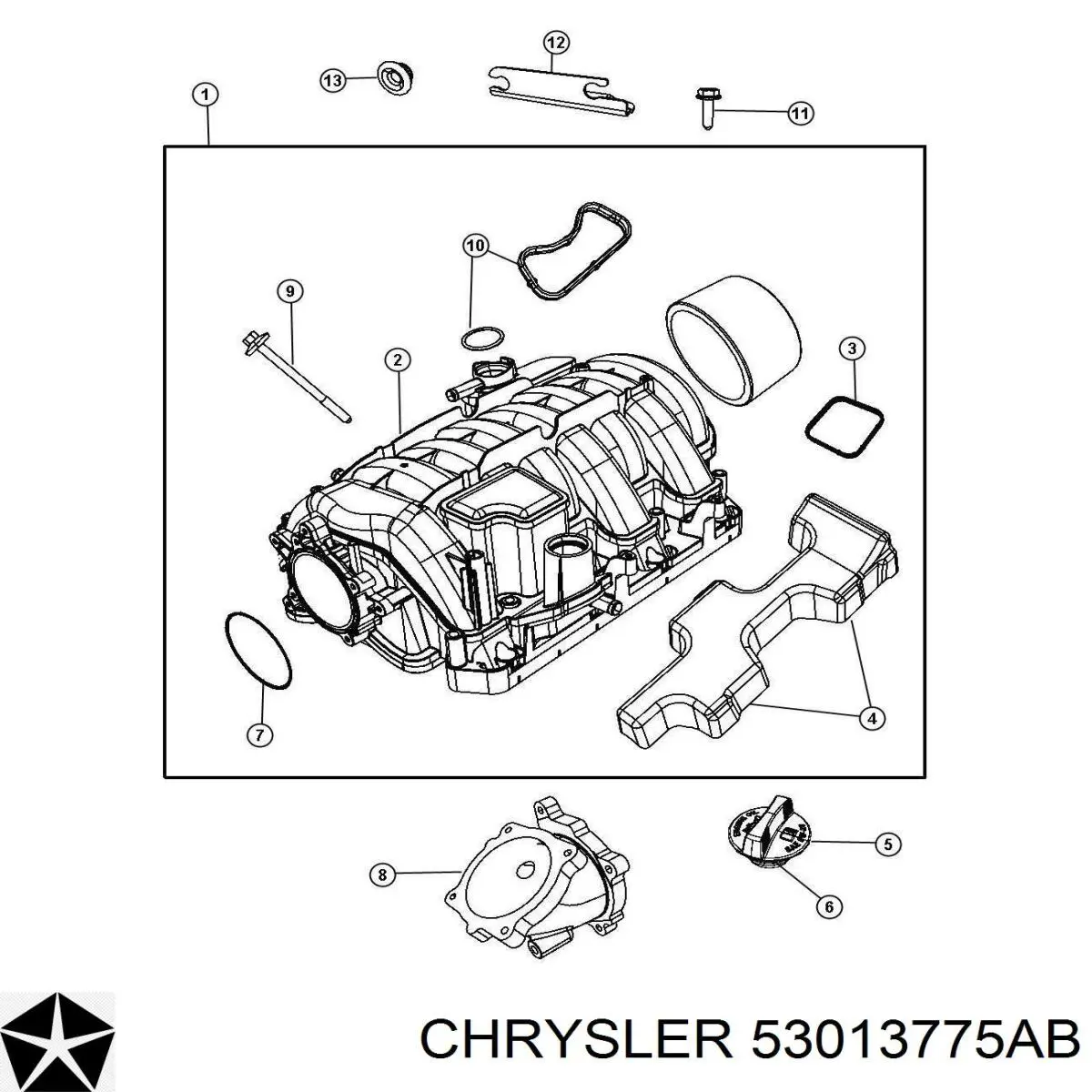 Крышка маслозаливной горловины Chrysler 04884739AA цена, от 15.36 USD