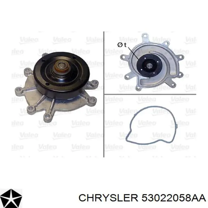 53022058AA Chrysler помпа