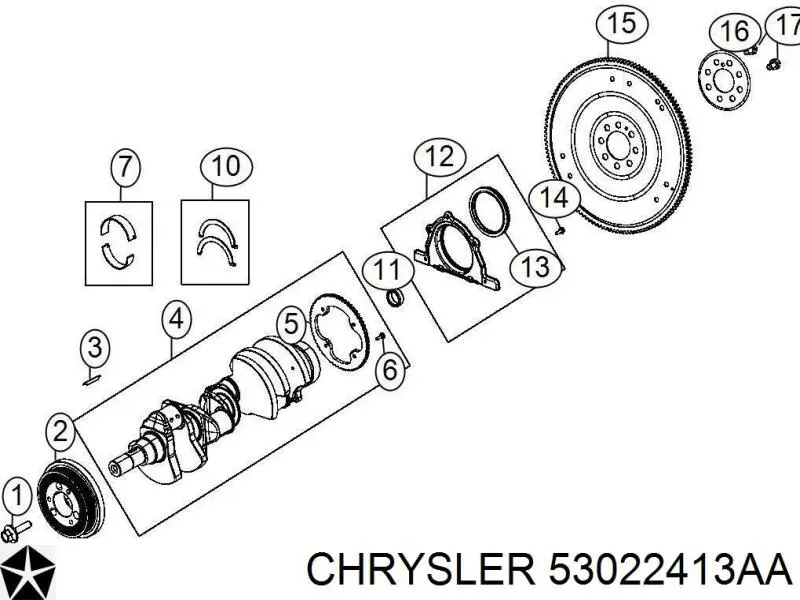 Шкив коленвала (демпфер) Chrysler 53022334AA цена, от 155.13 USD