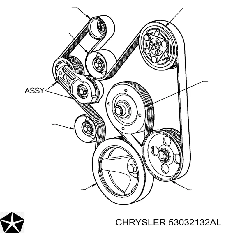 Ремень генератора K53032132AL Fiat/Alfa/Lancia