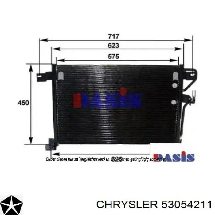83403 Chrysler радиатор кондиционера