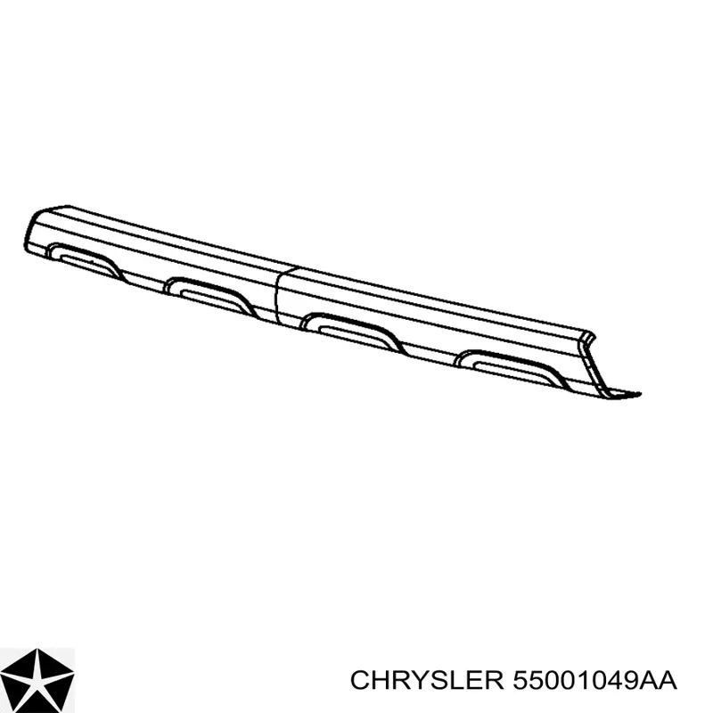 55001049AA Chrysler молдинг бампера заднего центральный