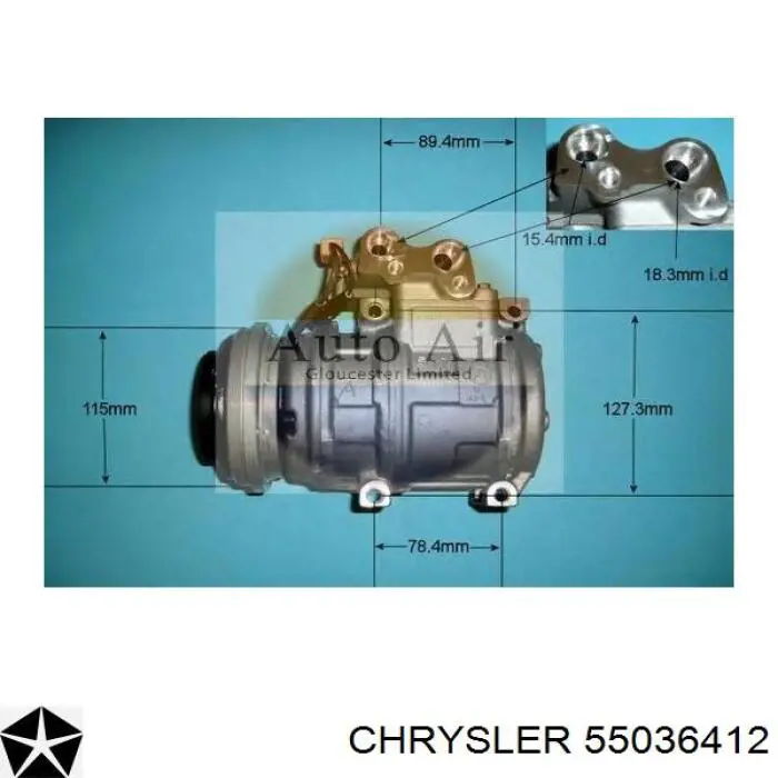 Компрессор кондиционера 55036412 Chrysler