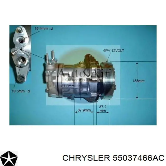 Компрессор системы кондиционирования Chrysler 55037466AC цена, от 192.52 USD