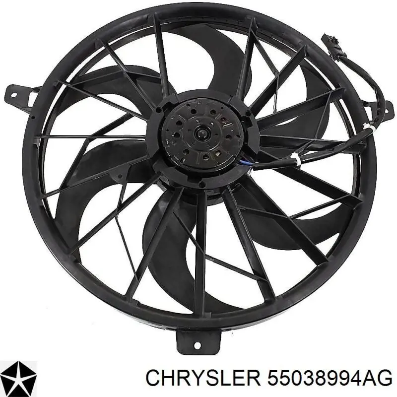 Купить 55038994AI Chrysler Диффузор вентилятора в сборе с мотором и крыльчаткой
