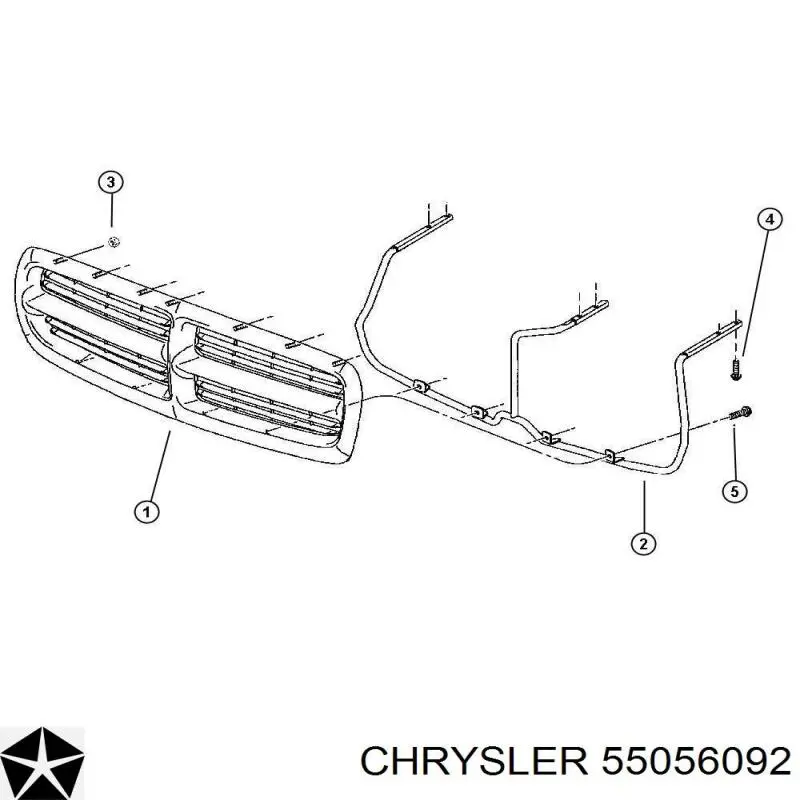 55056092 Chrysler решетка радиатора