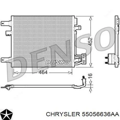 Купить 55056636AA Chrysler Радиатор системы охлаждения кондиционера