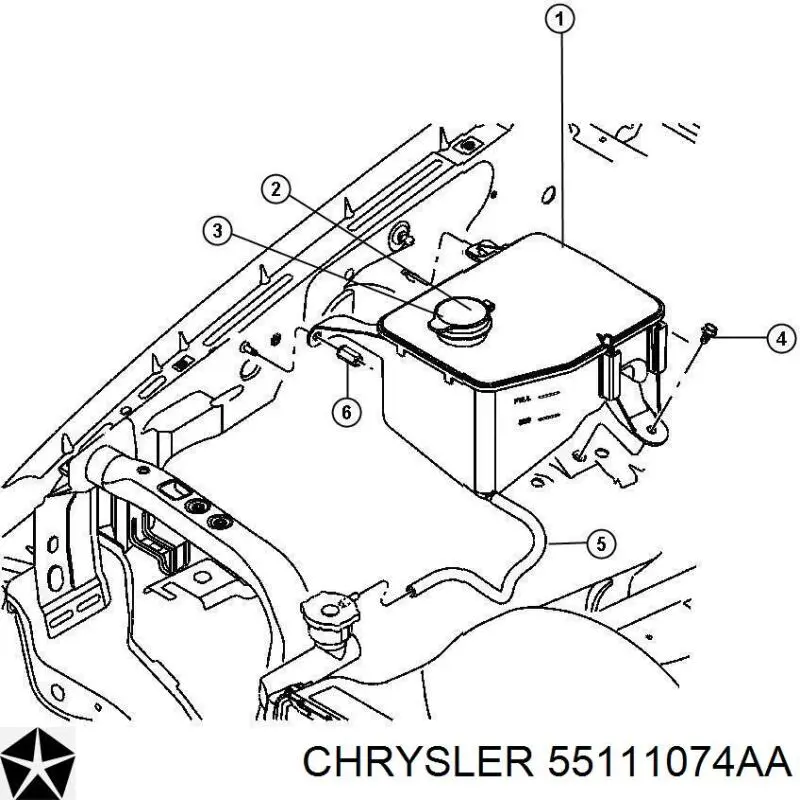 55111074AA Chrysler крышка (пробка радиатора)