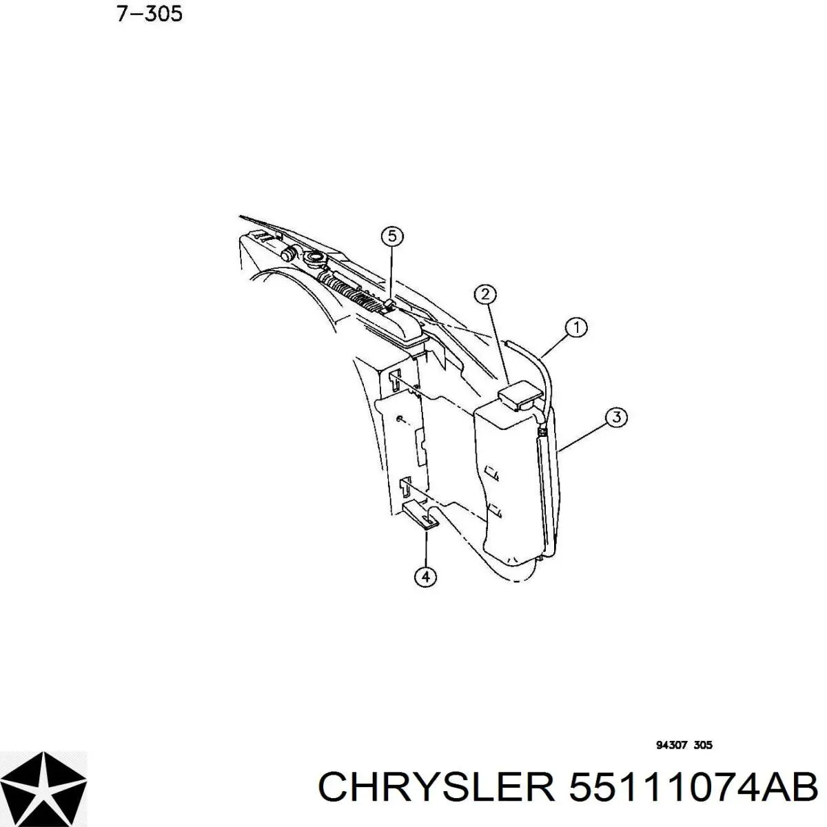 55111074AB Chrysler крышка (пробка радиатора)