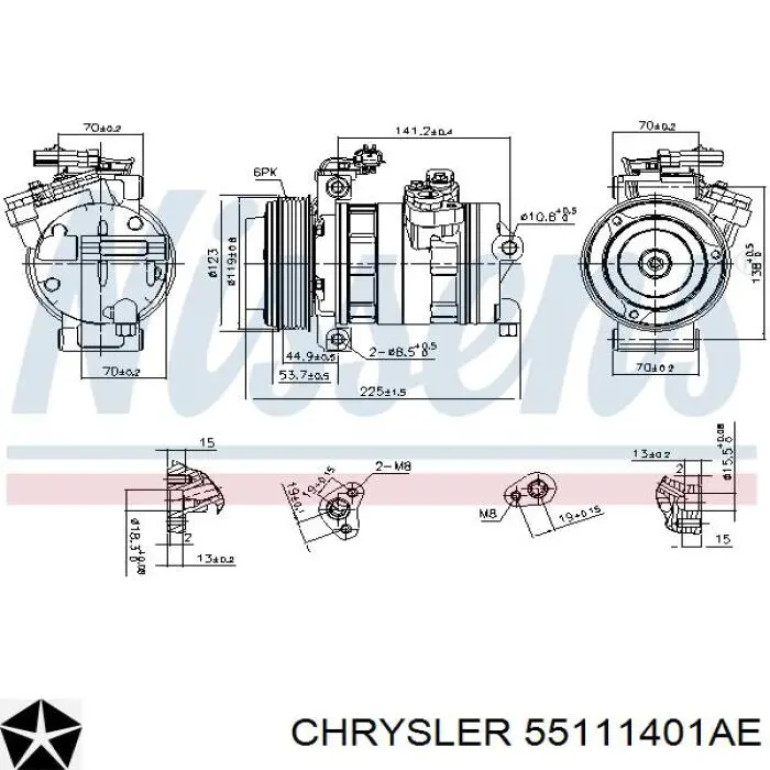 Насос кондиционера Chrysler 55111401AF