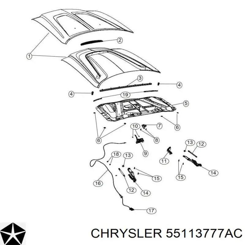 Опора капота левая Chrysler 55113777AC цена, от 17.38 USD