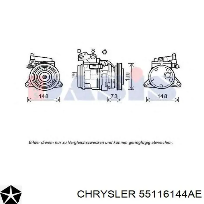Купить 55116144AE Chrysler Компрессор климатической установки
